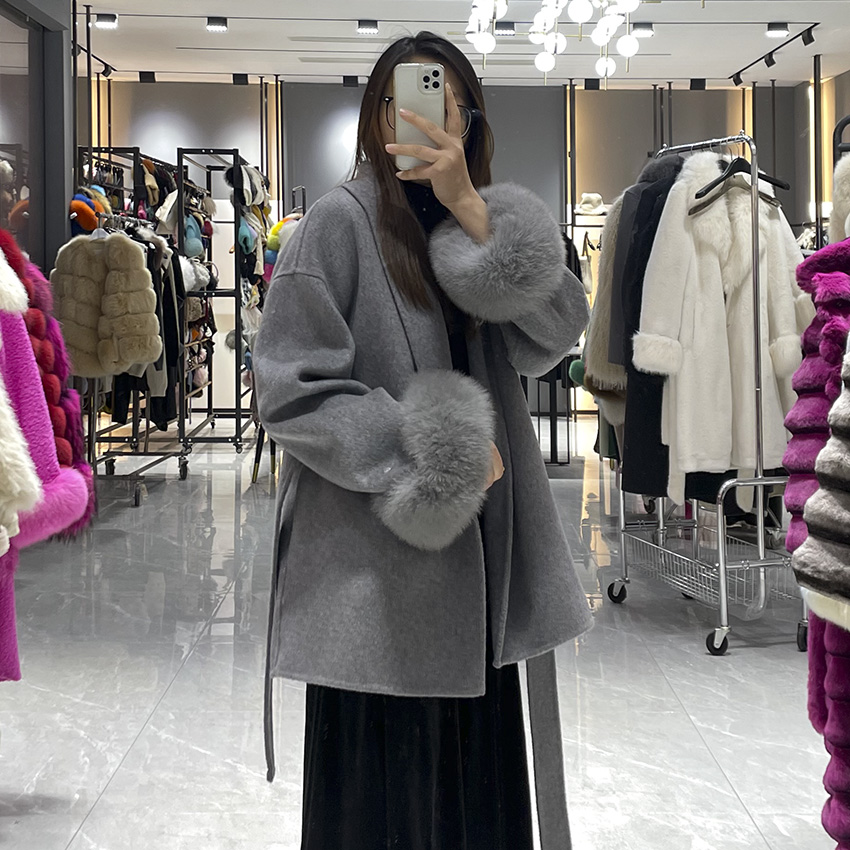 Wool Coat Peacoat - JANEFUR 6 Colors Wool Coat with
