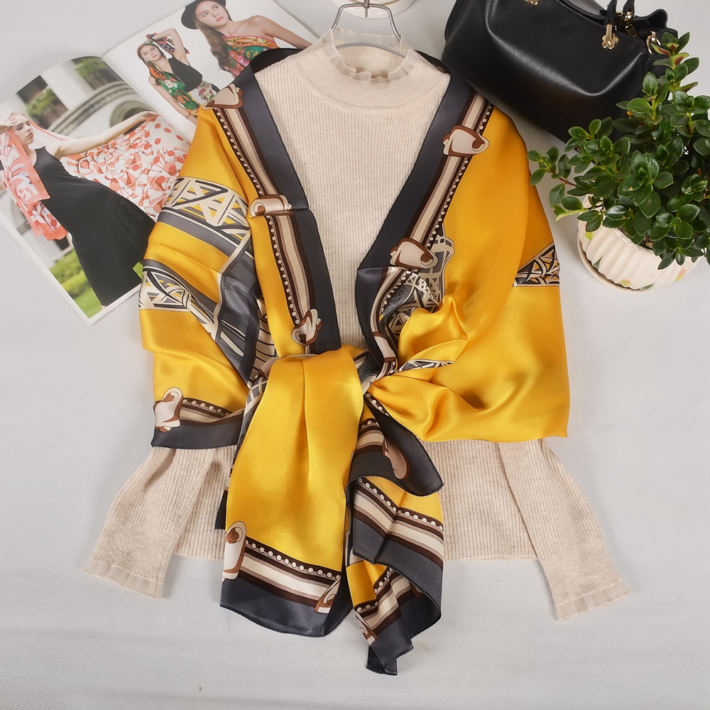 BYSIFA| New Bright Yellow 100% - Shawl Wrap Winter ulasan dan harga
