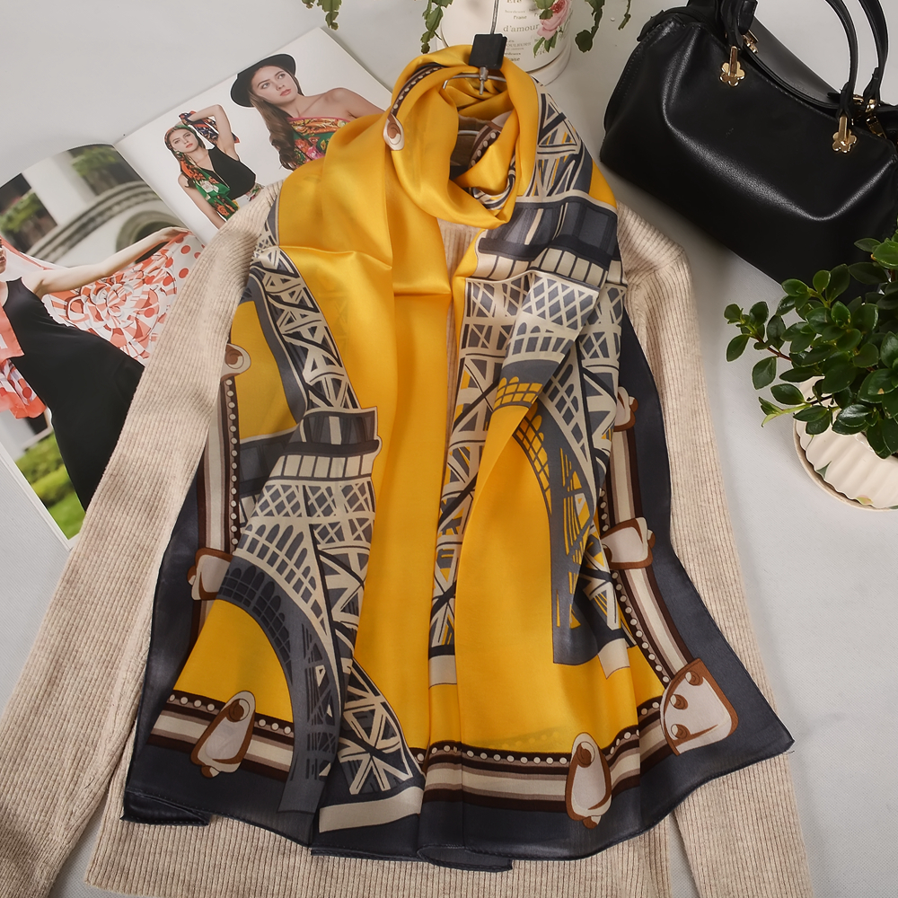BYSIFA| New Bright Yellow 100% - Shawl Wrap Winter ulasan dan harga
