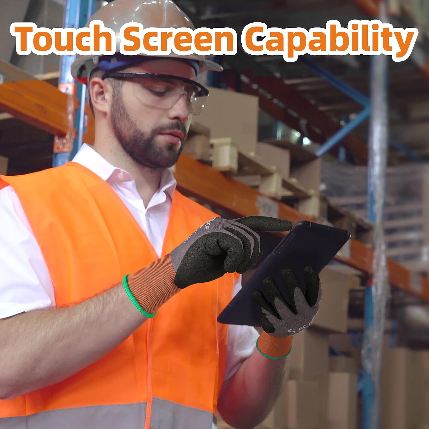 6 Pairs Heavy Duty Work Gloves - Touch Screen Gloves ulasan dan harga
