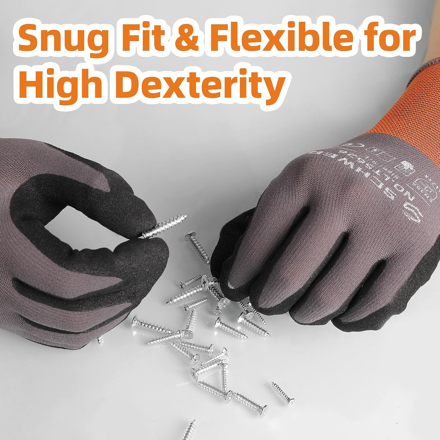 6 Pairs Heavy Duty Work Gloves - Touch Screen Gloves ulasan dan harga