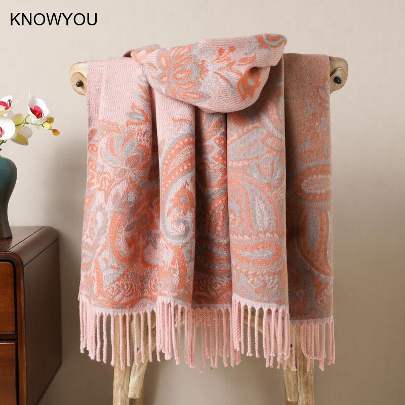 Reversible Jacquard Warm Cashm - Cashmere Pashmina Wrap ulasan dan harga