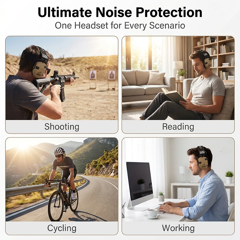 W1 New 23dB Earmuff Anti-noise - Earmuffs Foldable ulasan dan harga